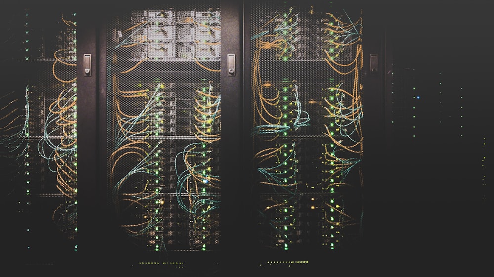 Network switch cabinet with structured cabling